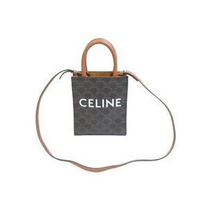 Celine Vertical Cabas Triomphe Shoulder Bag Brown